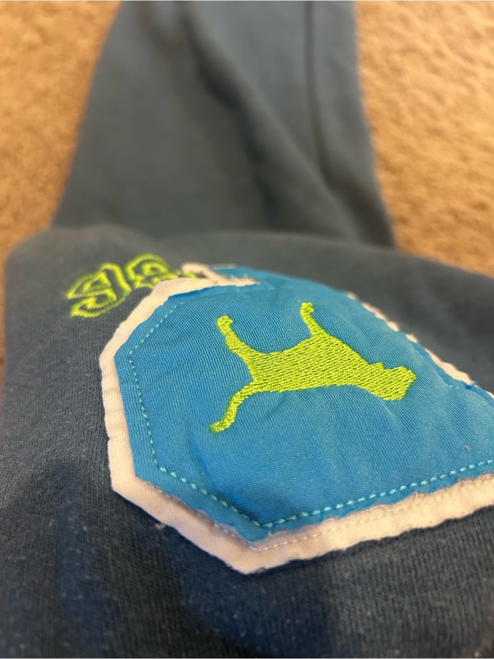 Vintage!!! PINK Victoria's Secret Blue and Pink capri bundle with Dog Patch - Picture 5 of 7